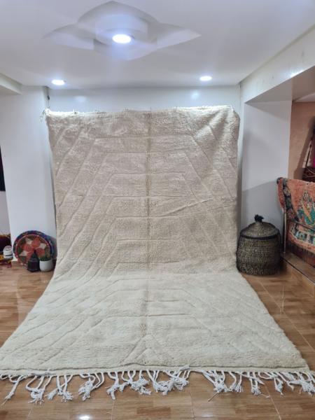 White Dazim Marokkaans handgemaakt tapijt